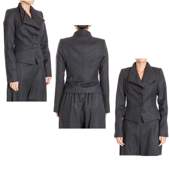 Vivian Westwood Anglomania dark gray wool designer blazer size 40 - Picture 2 of 14